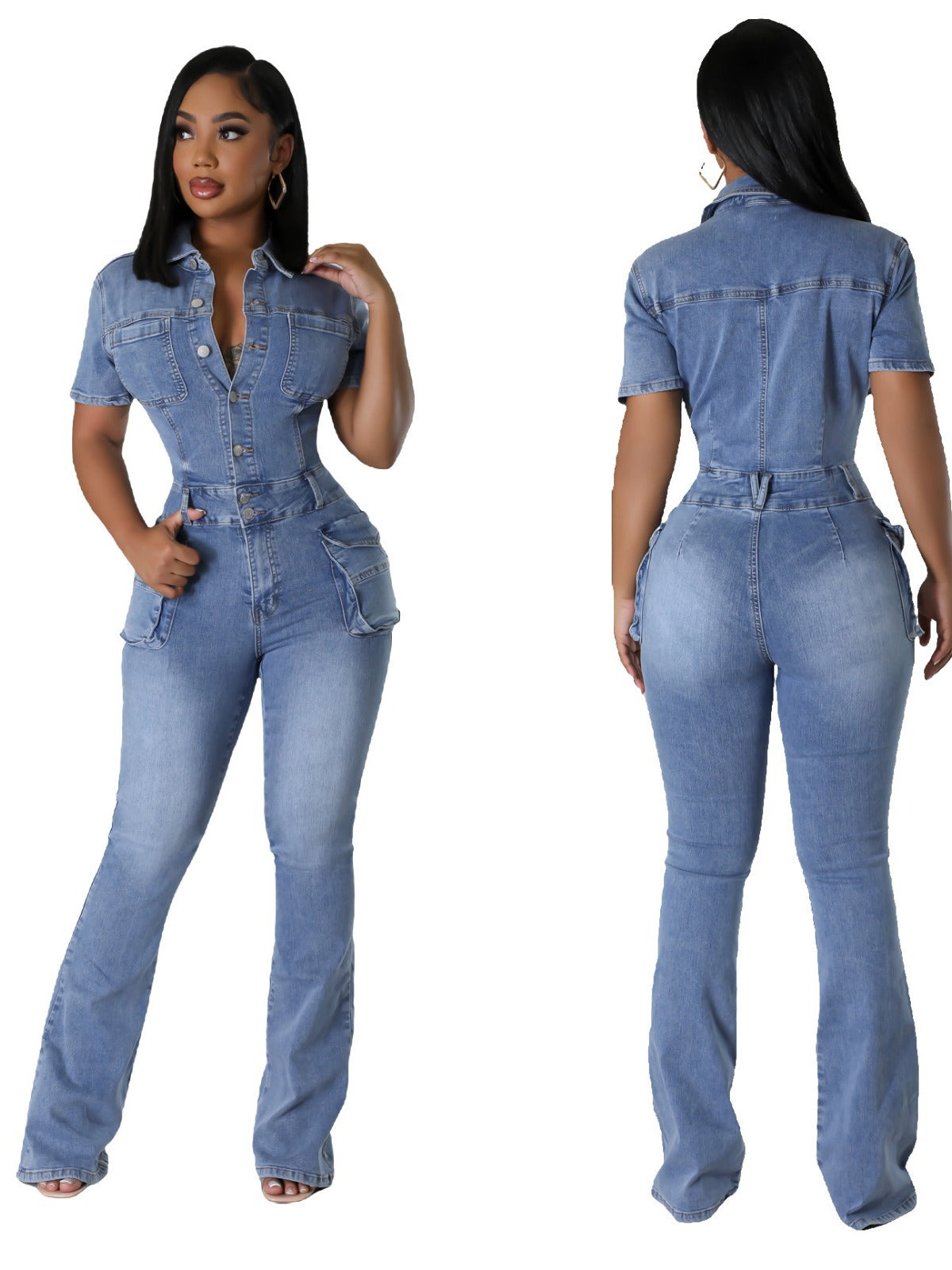 “Va-Va-Voom” Denim Jumpsuit