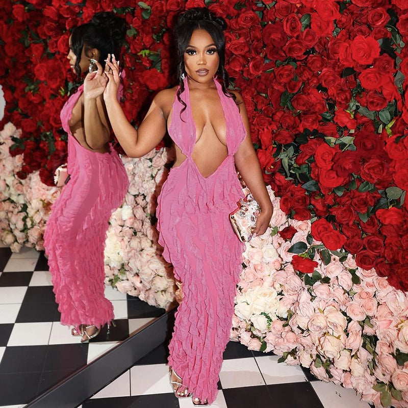 "Venetian Wave" Wrapped Dress