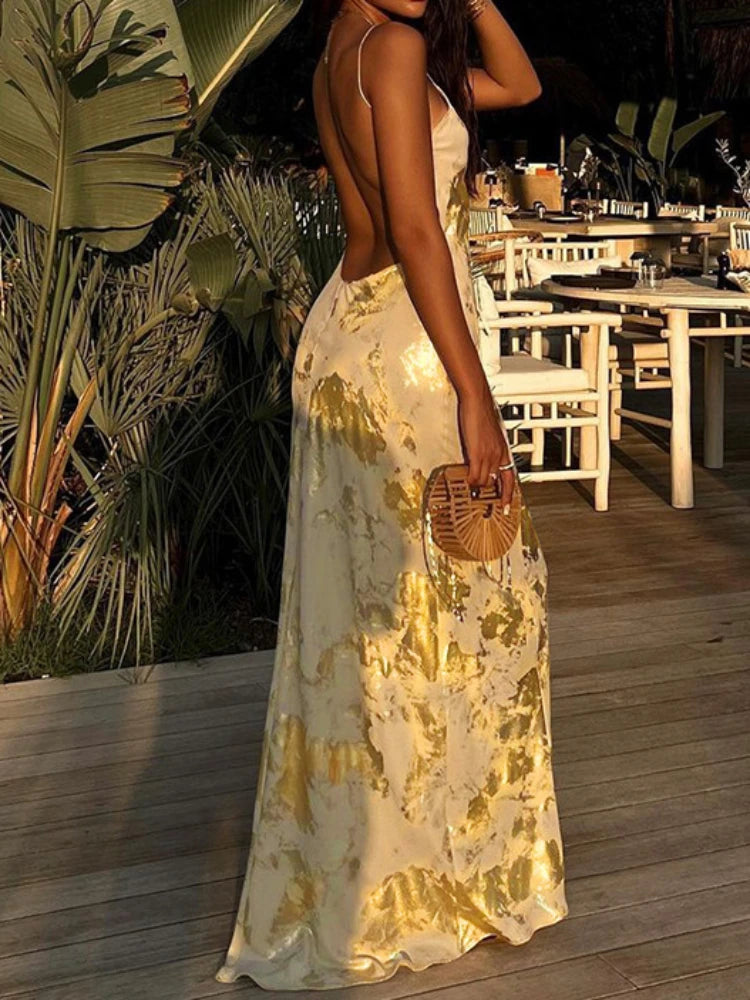 'Into the Sunset' spaghetti strap dress