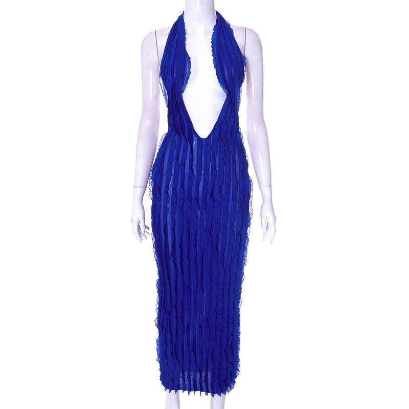 "Venetian Wave" Wrapped Dress