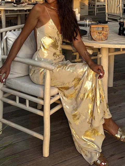 'Into the Sunset' spaghetti strap dress