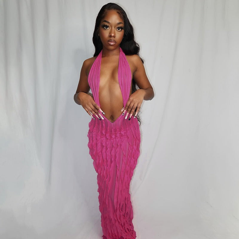 "Venetian Wave" Wrapped Dress