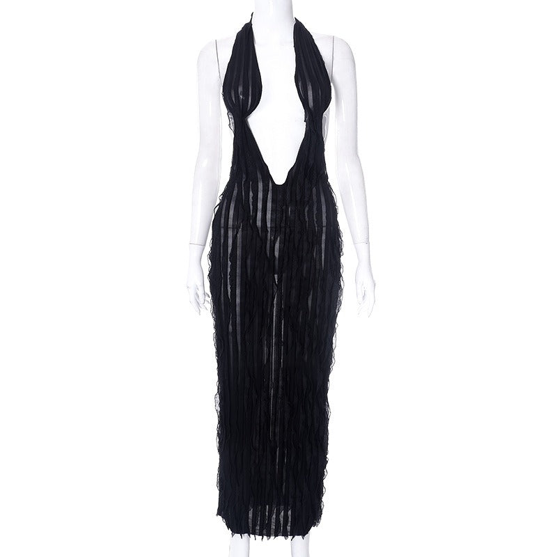 "Venetian Wave" Wrapped Dress